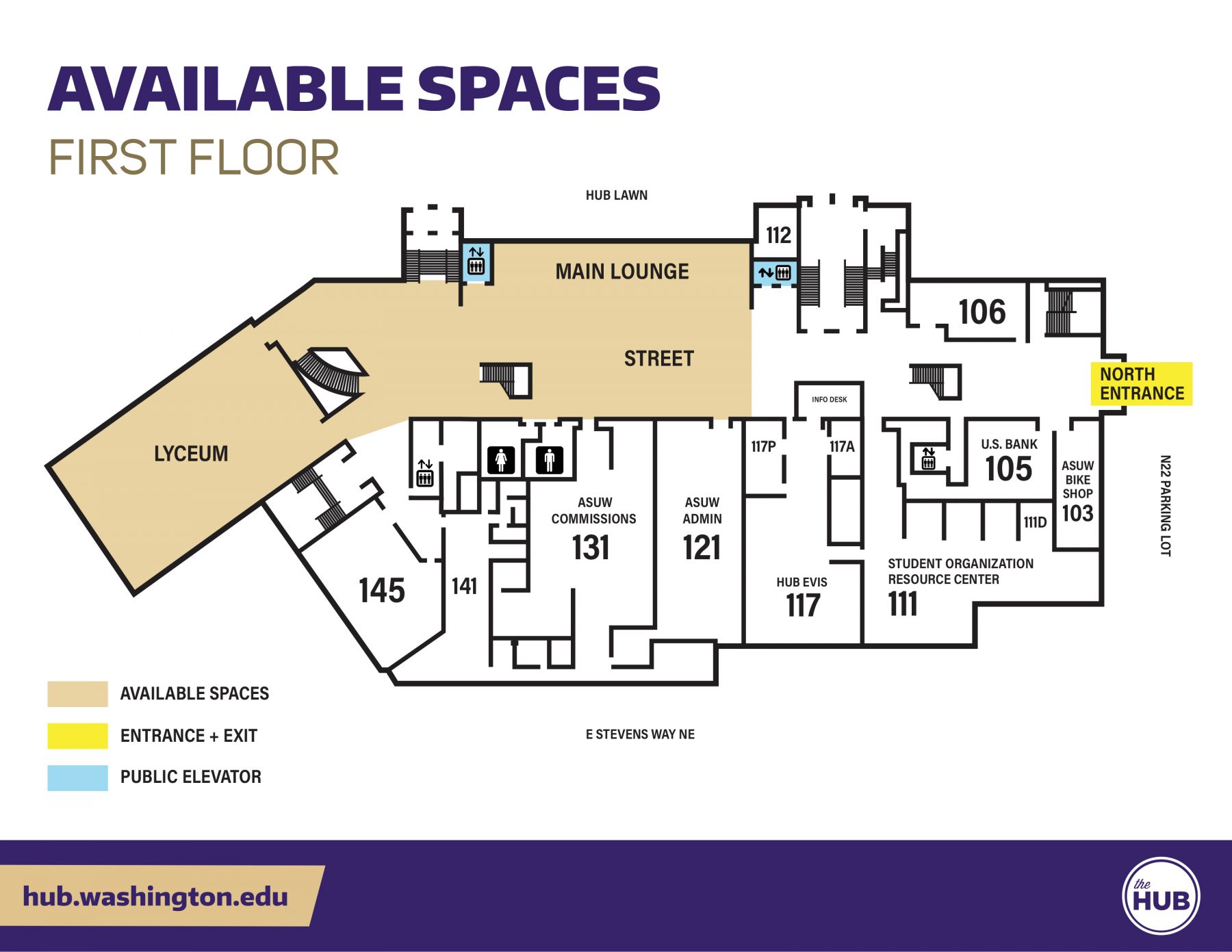 HUB Available Spaces - First Floor