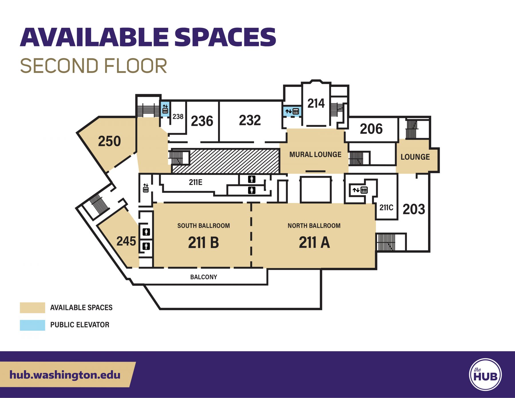 HUB Available Spaces - Second Floor