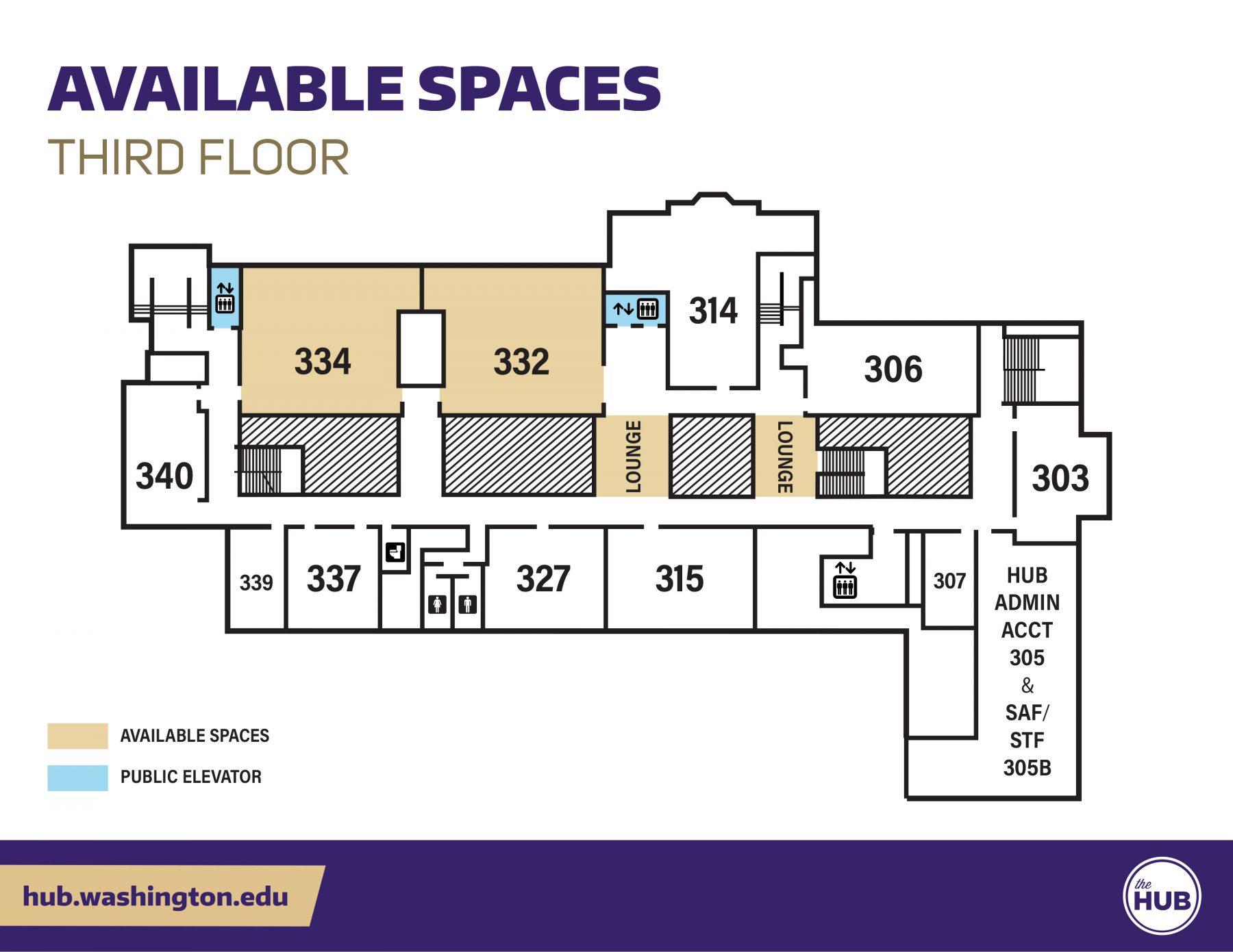 HUB Available Spaces - Third Floor